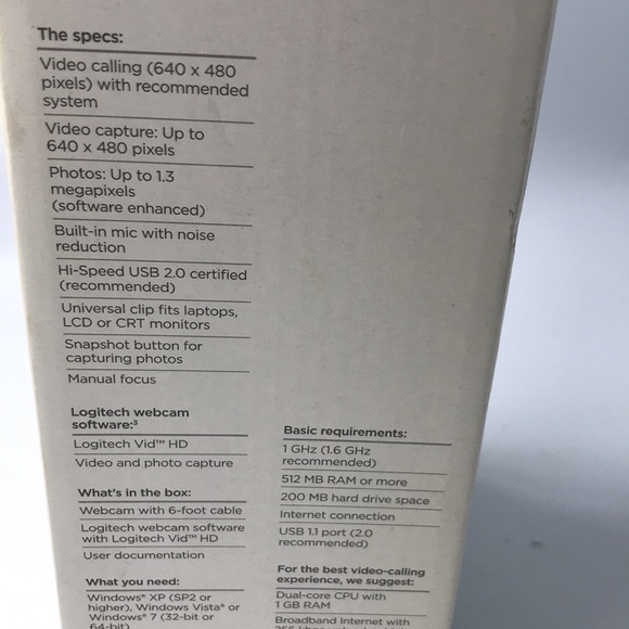 Logitech Webcam C200 new in box Built in mic - Picture 2 of 5